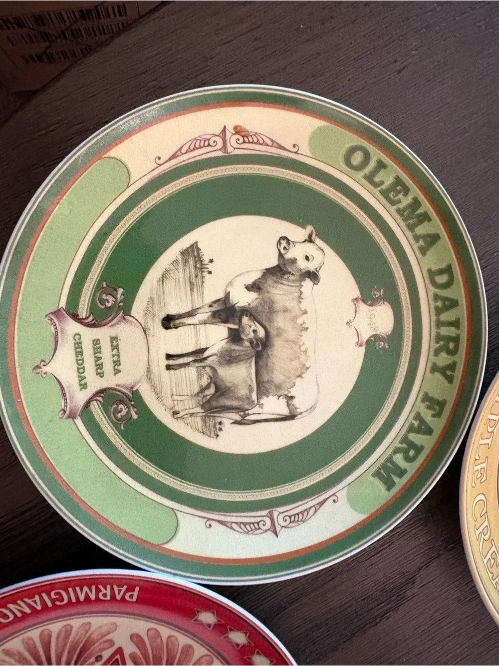 Pottery Barn vintage label 3 Decorative dessert ceramic Plate